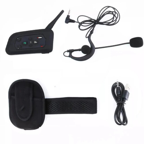 V4C Bluetooth Referee Intercom Headset - 1200m Full Duplex Conference System for 3 Coaches