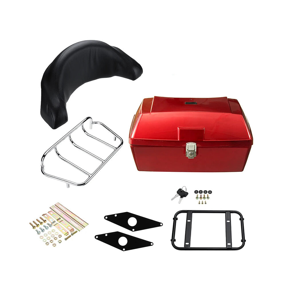 Universal 48L Motorcycle Tail Storage Box & Toolbox for Scooters and Motorbikes