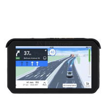 5-Inch Waterproof Motorcycle GPS with Wireless CarPlay & Android Auto, Portable Navigation & Driving Recorder Display