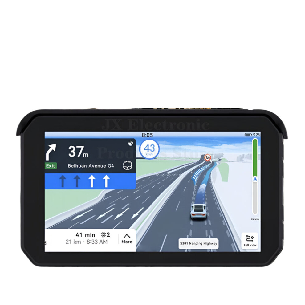 5-Inch Waterproof Motorcycle GPS with Wireless CarPlay & Android Auto, Portable Navigation & Driving Recorder Display