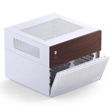 Jonsbo N4 Black NAS Chassis - mATX Motherboard, SFX Power Slot, 6 Large & 2 Small Hard Drive Bays, 120mm Fan, Walnut Decorative Panel