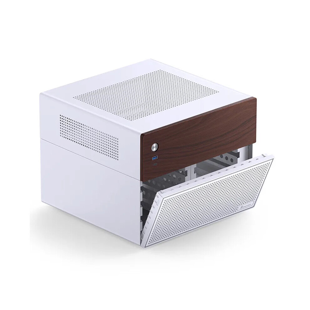Jonsbo N4 Nas Chassis - Matx Motherboard, Sfx Power Slot, 6 Large & 2 Small Hard Drive Bays, 120Mm Fan, Walnut Decorative Panel Black 313108350305