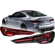 BMW 4 Series M4 LED Tail Light - AKD Tail Lamp for G22 G23 G82 GSL 425i 430i with Rear Fog, Brake & Turn Signal Features