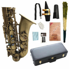 Professional E Flat Alto Saxophone - R 54 Antique Copper Plated with Mouthpiece, Reed, and Neck