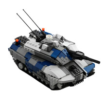 Challenger Main Battle Tank Building Bricks - Modular Military Model DIY Toy for Kids