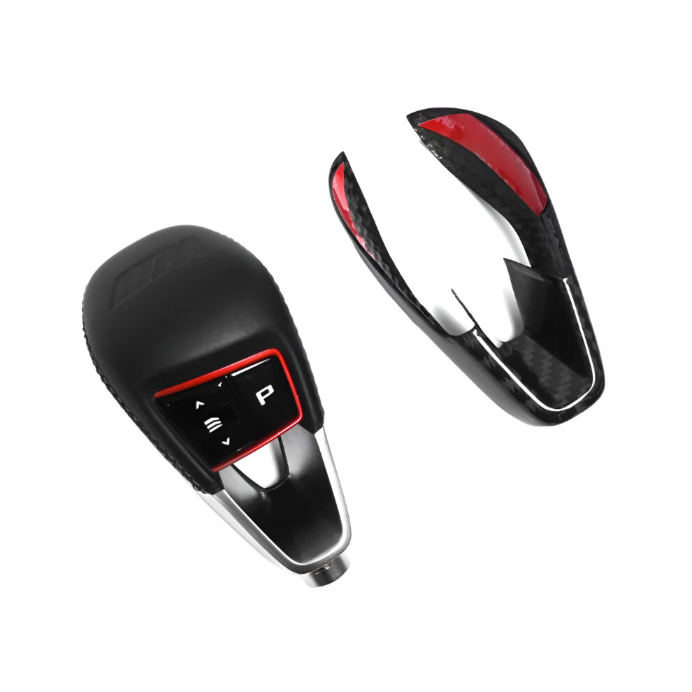 Real Carbon Fiber Gear Shift Knob Cover Panel For Bmw M Series: M2, M3, M4, X3m, X4m, X5m, X6m, M8 - Premium Interior Retrofitting Accessory 744110075045