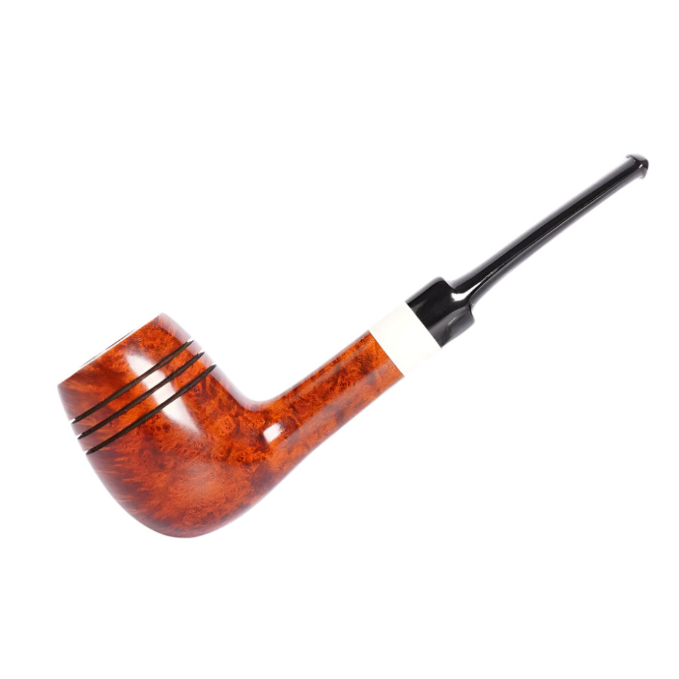 Muxiang Handmade Briar Bulldog Tobacco Pipe With Vulcanized Rubber Handle - Perfect Father's Day Gift 7445032431423
