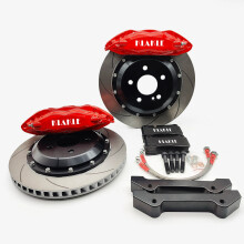 Klakle Custom Logo F40 Blue Brake Caliper with 300mm 24mm Drilled & Slotted Disc, PCD4 100 Bell, Front Wheel R16 Inches for Honda S660 JW5