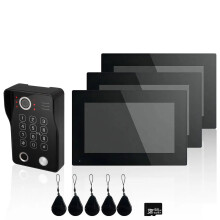 5-in-1 Fingerprint Unlock Doorbell & Video Intercom System with 7-Inch Touchscreen Monitor, 1080p Video Doorphone, Tuya Security Integration