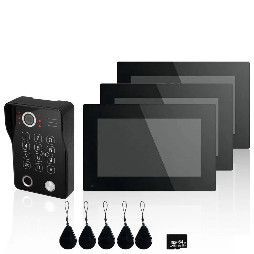 5-In-1 Fingerprint Unlock Doorbell & Video Intercom System With 7-Inch Touchscreen Monitor, 1080P Video Doorphone, Tuya Security Integration 705353864261