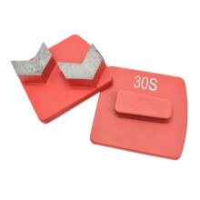 Ultra-Durable Double Arrow Segments Redilock Diamond Grinding Pads for Coarse Floor - 9 Piece Set (Compatible with Husqvarna Tools)