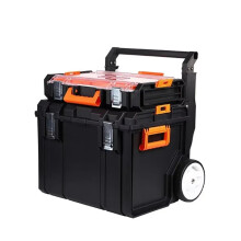 Heavy-Duty Large Capacity ToughSystem Tool Box with Detachable Plastic Suitcase for Garage Storage and Electrical Hardware