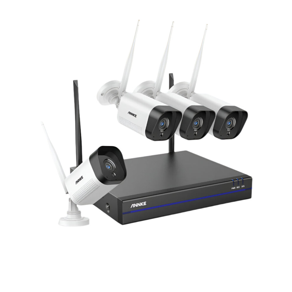 5Mp Nvr Wifi Video Surveillance System With 3Mp Ip Cameras, Audio Recording & Ai Detection - Annke Cctv Security Kit 313027344386
