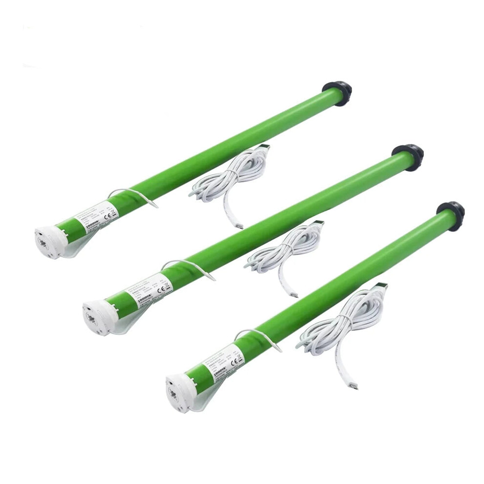 3-Pack Dooya Dm25leu Tubular Motors With Built-In Li Battery For Rolling Sunshine Blinds - Rf433 Emitter Control For 38Mm Tubes 744110166606