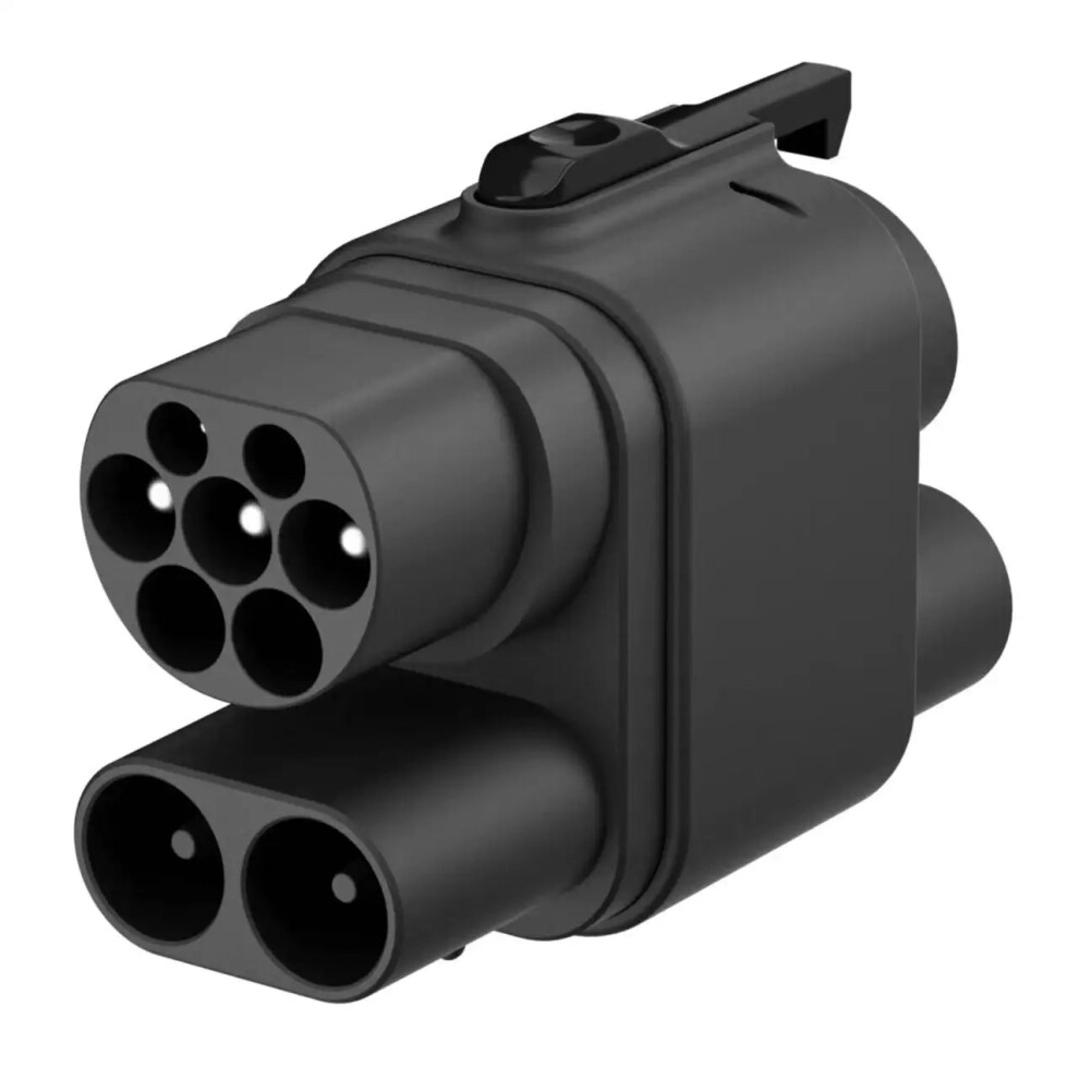 High-Power Ccs2 To Ccs1 Evse Plug Adapter For Fast Ev Charging - 250A Ac/Dc Type 2 To J1772 Converter 313028387399