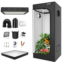 Deluxe 60x60x140cm Hydroponic Grow Tent with 600D Oxford Cloth - Complete Indoor Gardening Kit