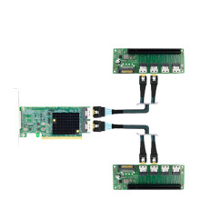 Linkreal PCIe 4.0 GPU Expansion Solution with Retimer & Slot Adapter, SFF-8654 Cables, Requires PCIe Bifurcation
