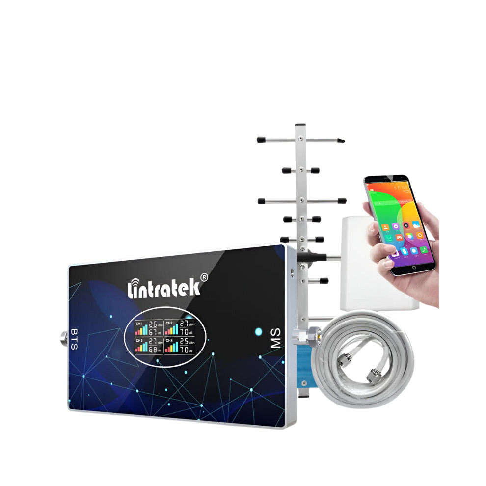Lintratek Multi-Band Gsm Signal Booster For 2G, 3G, 4G - Amplifies 850/800/1800 Mhz For Enhanced Mobile Connectivity 313110347393