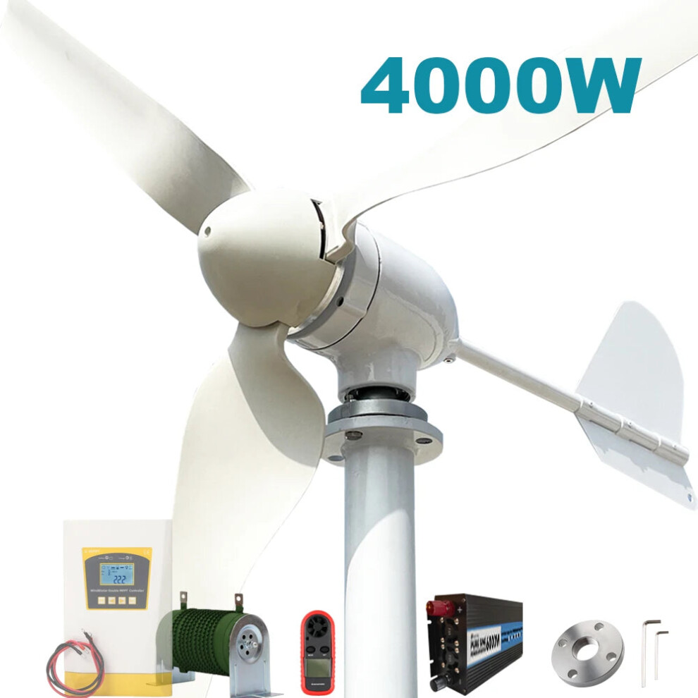 High-Efficiency 6000W/4000W Wind Turbine Generators With Mppt Hybrid Charger & Off-Grid Inverter - 24V/48V 726084168169