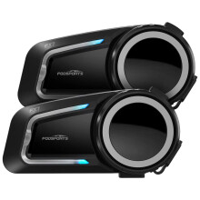 Fodsports FX7 Mesh Motorcycle Intercom Bluetooth Helmet Headset - 2-Pack, 10 Rider Connectivity, 2000m Range, FM Radio, BT5.4