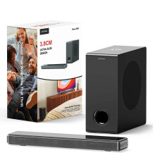 Ultimea 160W 2.1 Sound Bar with Subwoofer - Deep Bass Bluetooth Speaker System for Smart TVs, PC Gaming, and Home Theater