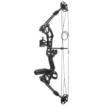 Junxing M131 Compound Bow 30-55 lbs with Sight, Brush Stabilizer, D-Ring, Wrist Ropes, and Release Aid for Outdoor Archery