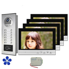 9-Inch Video Door Phone Intercom System with RFID and Night Vision Camera for Apartment Homes