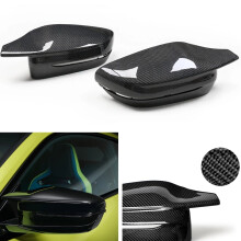 BMW 3 & 5 Series G30/G38/G20/G22/G28 (2017-2022) M Style Carbon Fiber Mirror Cover Replacement - Exterior Rear View Cap Clip-On