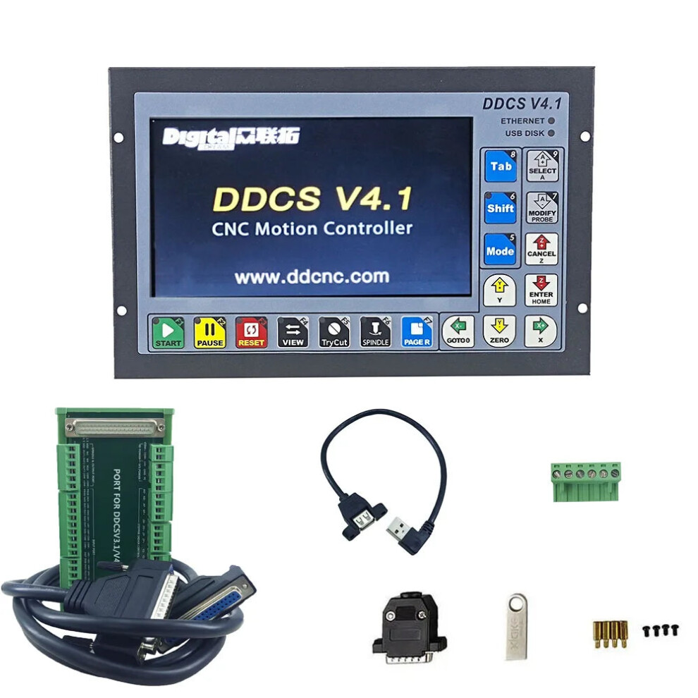 Advanced Ddcs V4.1 Standalone Motion Controller - Offline Cnc Controller With Usb Interface For 3/4 Axis, Mach3 Replacement 313033644623