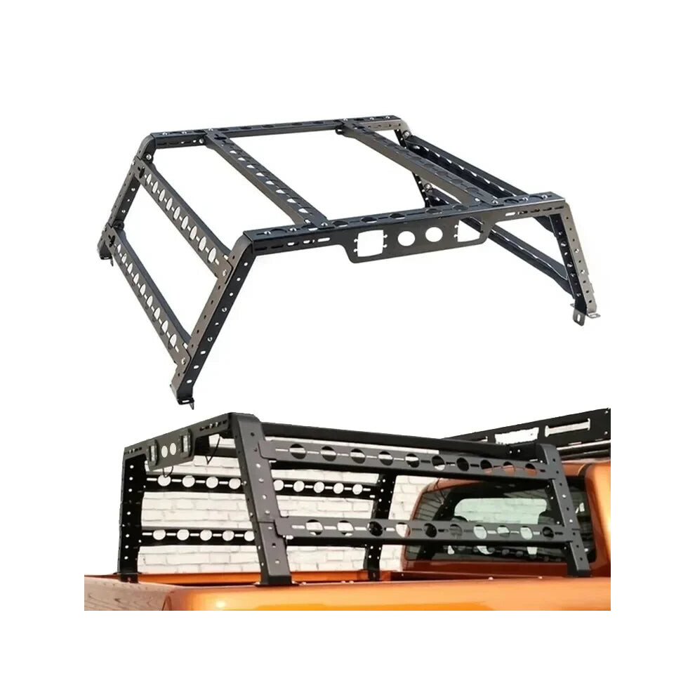 Heavy-Duty Steel Truck Bed Rack & Roll Bar For Ford Ranger, F150, Toyota Hilux, & D-Max - 4X4 Ute Tub Roof Cargo Carrier 313024273207