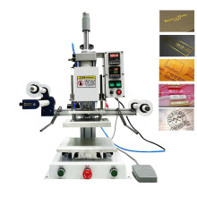 Dual-Voltage Pneumatic Hot Stamping & Embossing Machine with Bronzing Rack for Wood, Leather, and Paper