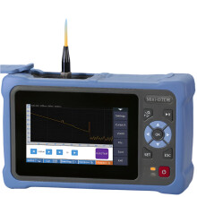 Compact Dual-Wavelength Fiber Optic Reflectometer with Touch Screen & Ethernet Cable Tester - 1310/1550nm, 26/24dB, VFL, OLS, OPM, Event Map