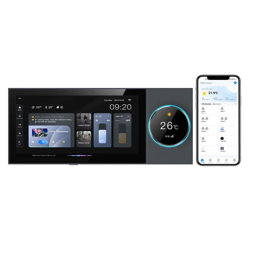 6-Inch Tuya Smart Home Control Panel with Built-in Zigbee Gateway, WiFi & Zigbee Device Compatibility (2024 Model)
