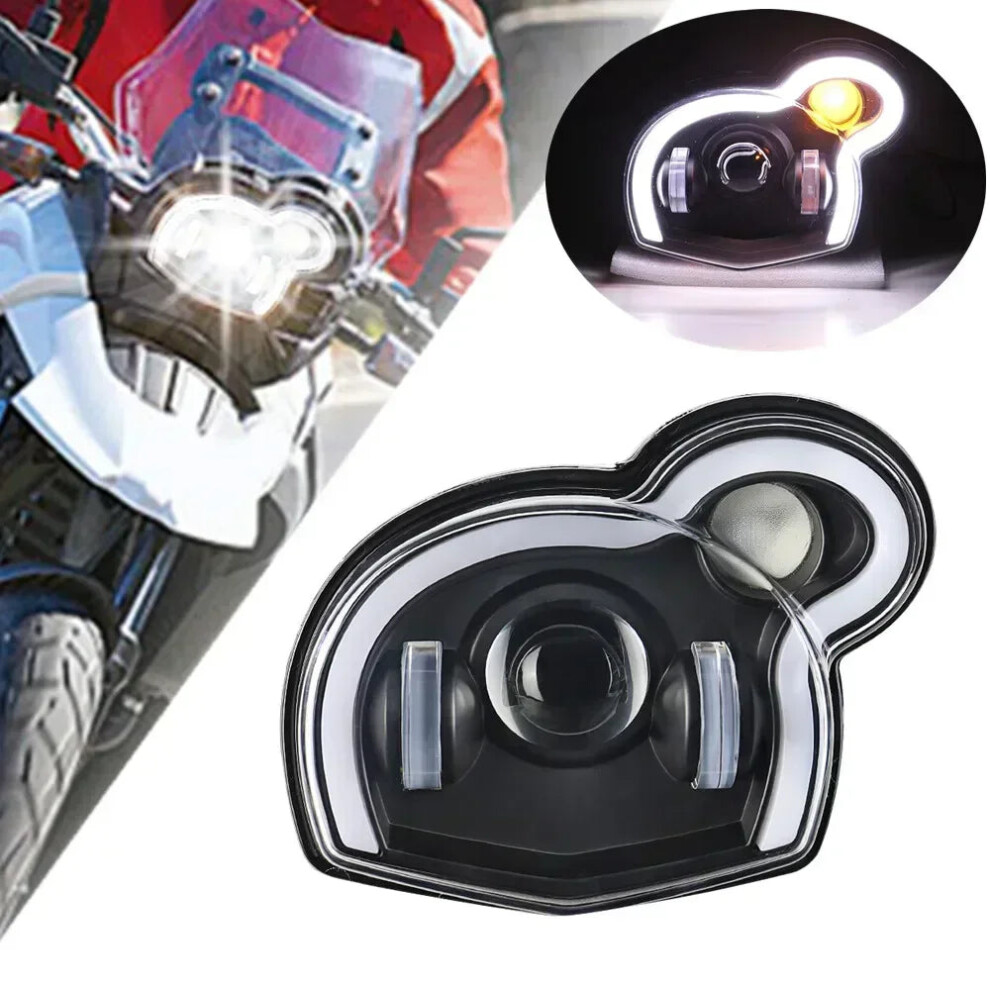 Black Led Headlight Projector With Hi-Low Beam & Drl Devil Eye For 2011-2017 G650gs Sertao R13 Motorcycle