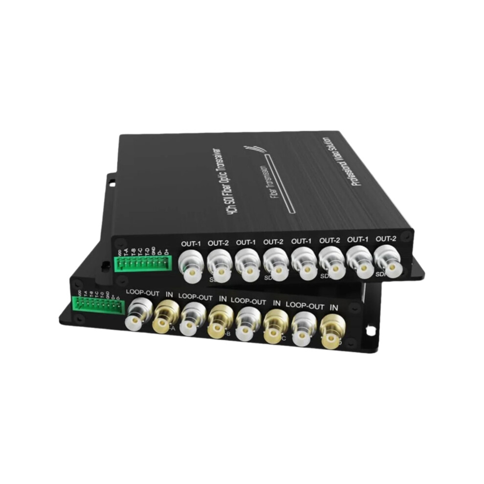 4-Channel 1080P Hd-Sdi Fiber Converter With Rs485 And Tally Support - 20Km Range 313097580530
