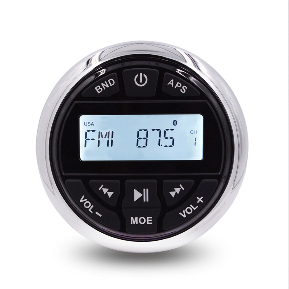 Waterproof Marine Bluetooth Stereo Receiver - Fm/Am Radio & Mp3 Player For Boats, Atvs, Utvs, Rvs, Yachts & Motorcycles 744110580143
