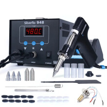 SilverFlo 948 90W Electric Desoldering Station with Vacuum Solder Sucker Gun for IC Chip and In-Line Pin Repair