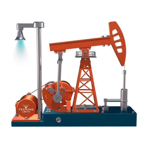 DIY Metal Assembly Beam Pumping Unit Model - Educational Oil Pumping Machine Simulation Kit