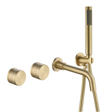 Elegant Black Brass Wall-Mounted Bathroom Faucet with Dual Handle Control