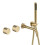 Elegant Black Brass Wall-Mounted Bathroom Faucet with Dual Handle Control 1