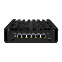 iKuaiOS 6x2 5G Ethernet Fanless Soft Router - Celeron J4125 for Enhanced Network Security, Compatible with pfSense & MikroTikOS