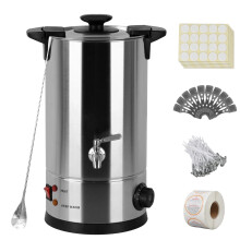 Commercial 10L Electric Wax Melting Pot with Spout - Stainless Steel Furnace for Large-Scale Wax Melting