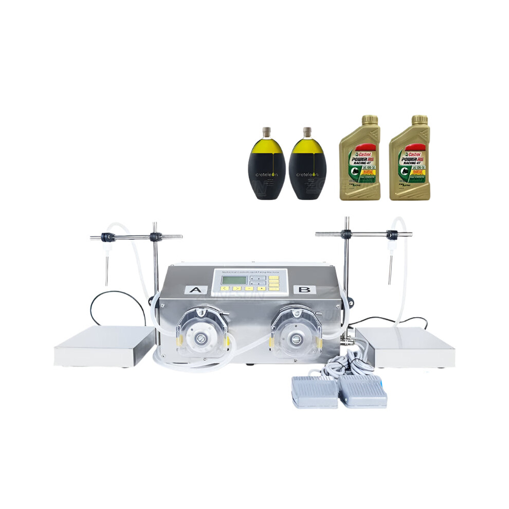 Dual-Head Semi-Automatic Peristaltic Pump Filling Machine for Perfume, Essential Oils, and Eye Drops