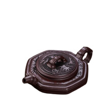 Handcrafted Yixing Purple Clay Drunken Bamboo Tea Set - 120ml Kung Fu Teapot Collection