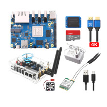 Orange Pi 5 Plus: RK3588, 4/8/16GB RAM, Dual 2.5G Ethernet Ports, PCIe Extension, Optional Case & Fan, WiFi 6 & BT, Power Supply Included