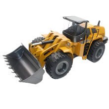 Huina Heavy Duty 4WD Alloy Bulldozer Toy with Multi-Channel 2.4G Wireless Control for Kids & Teens