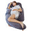 Ergonomic G-Type Cooling Fabric Maternity Body Pillow for Side Sleeping 1