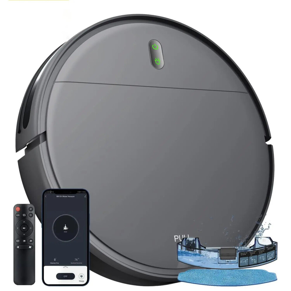Zcwa 6000Pa Robot Vacuum Cleaner With Auto Charging, App Control, Water Tank & Wet Mopping Function 7445040322355