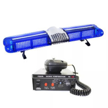 120cm LED Emergency Light Bar with 100W Horn & PA300 Police Siren Amplifier for Fire Trucks, Ambulances, and Police Vehicles