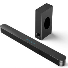 120W Bluetooth 5.0 Home Theater Soundbar with 3D Stereo Surround & Wireless Subwoofers - Includes Remote Control
